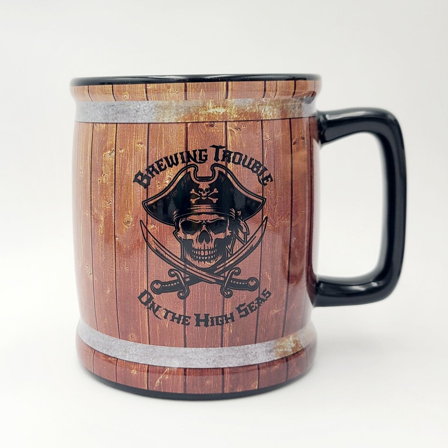 2026 Walt Disney World Parks Pirates Of The Caribbean Brown Barrel Mug Cup Skull
