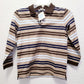 Size 6 Boys Janie & Jack Long Sleeve Brown Striped Collar Shirt NWT