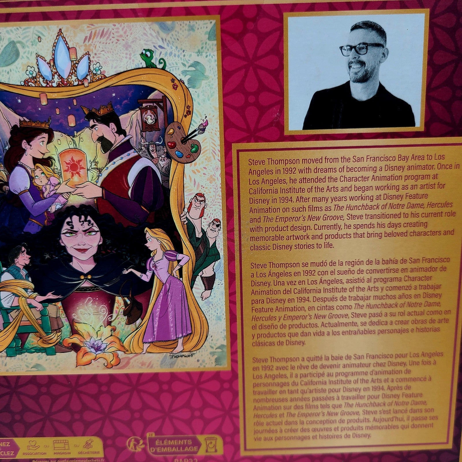 2025 Disney Parks Steve Thompson Rapunzel Tangled 1000 Piece Puzzle Set 23 X 27"