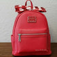 Disney Parks Minnie Mouse Red Mini Backpack with Sequined Bow by Loungefly 
