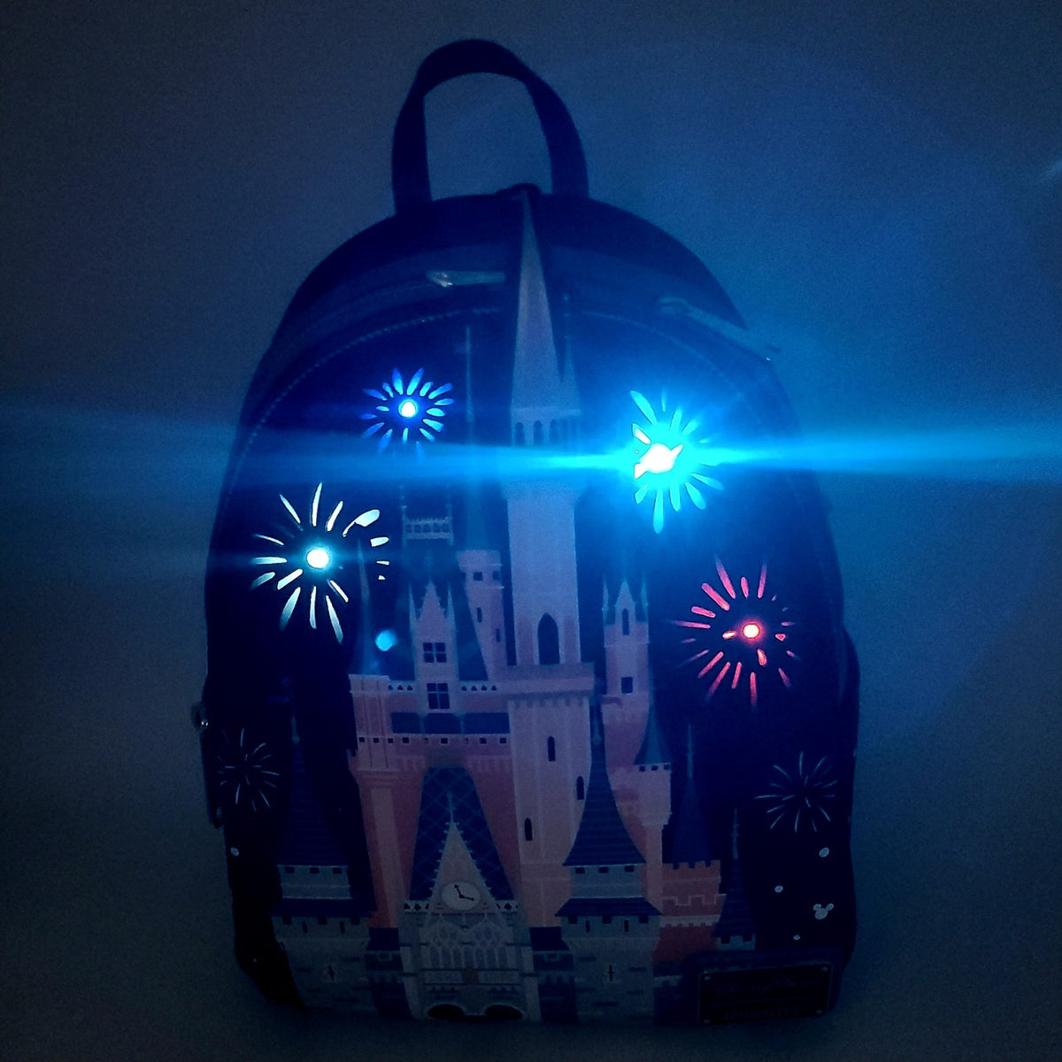 2026 Disney Parks Loungefly WDW Cinderella Castle Mini Backpack Light Up Bag NWT