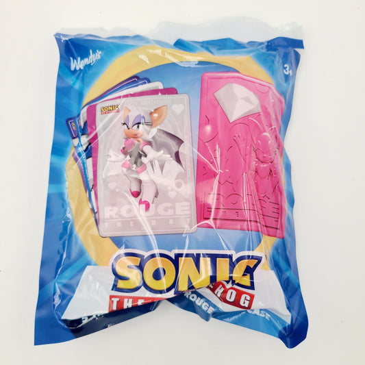 SEALED 2026 Wendys Sonic the Hedgehog ROUGE Pink 5 Trading Card Set & Case Wendy