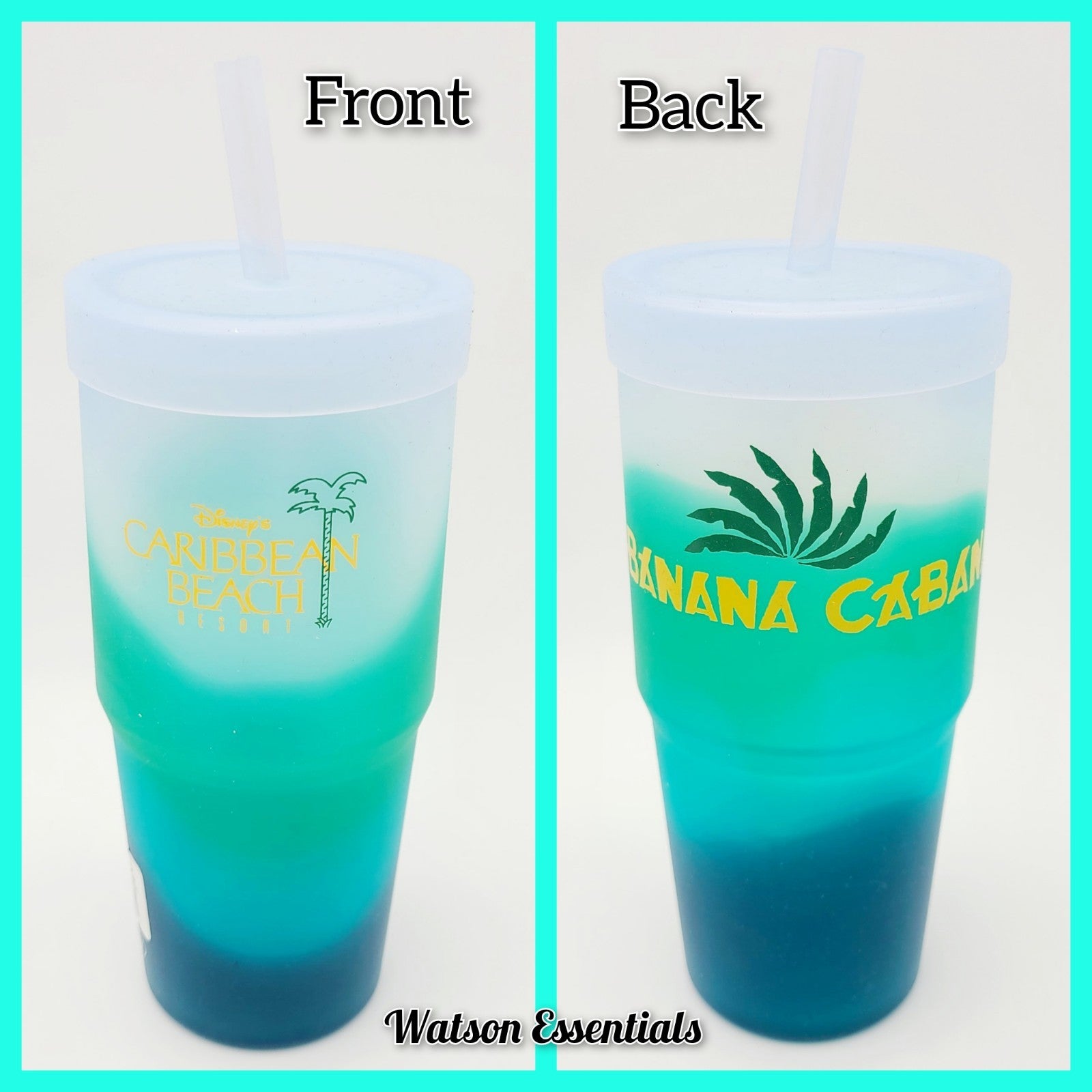 (1) Disney Park Caribbean Beach Resort Banana Cabana Silicone Tumbler Silipint