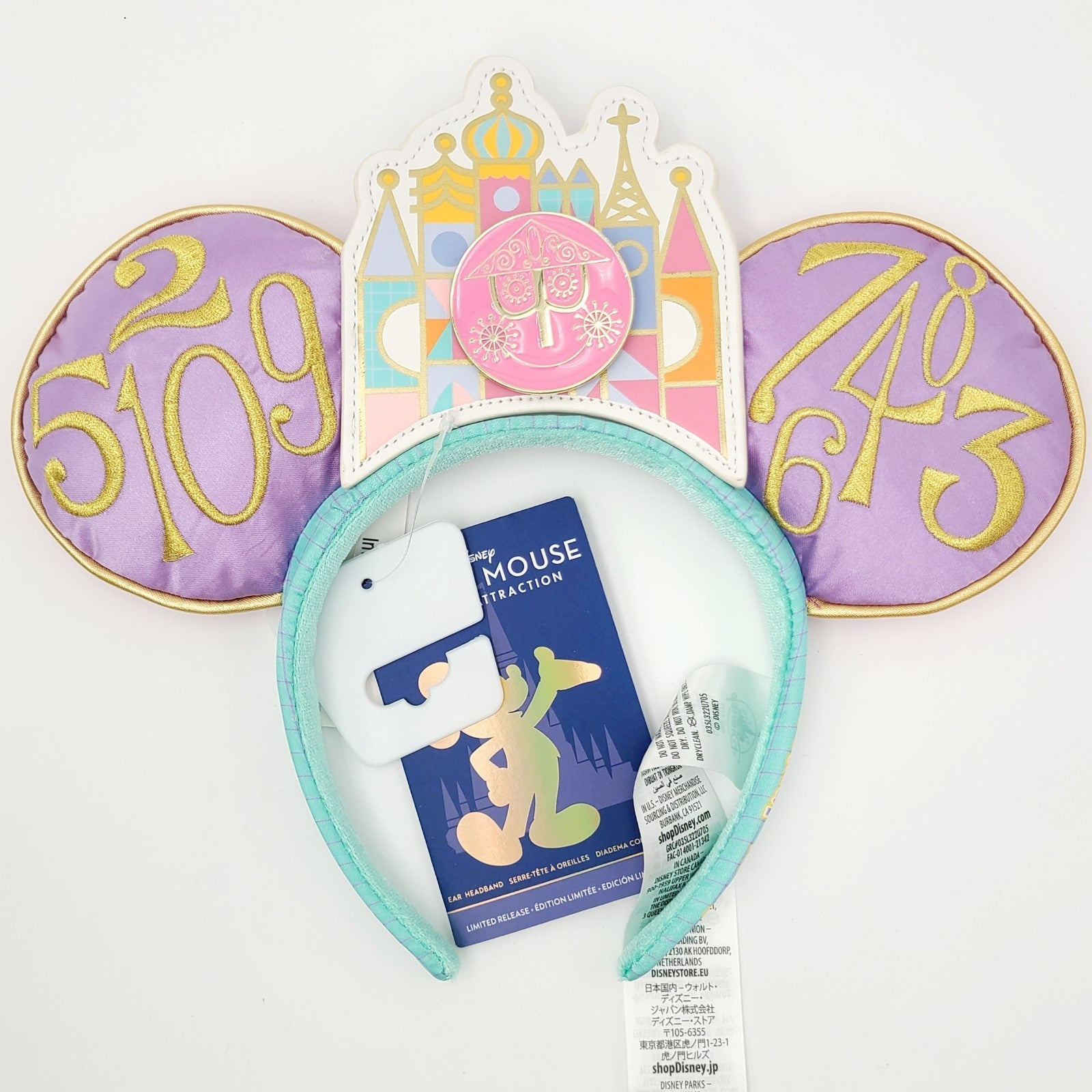Walt Disney World Park It’s A Small World LUG Bottle Holder Bag & 50th Ears SET