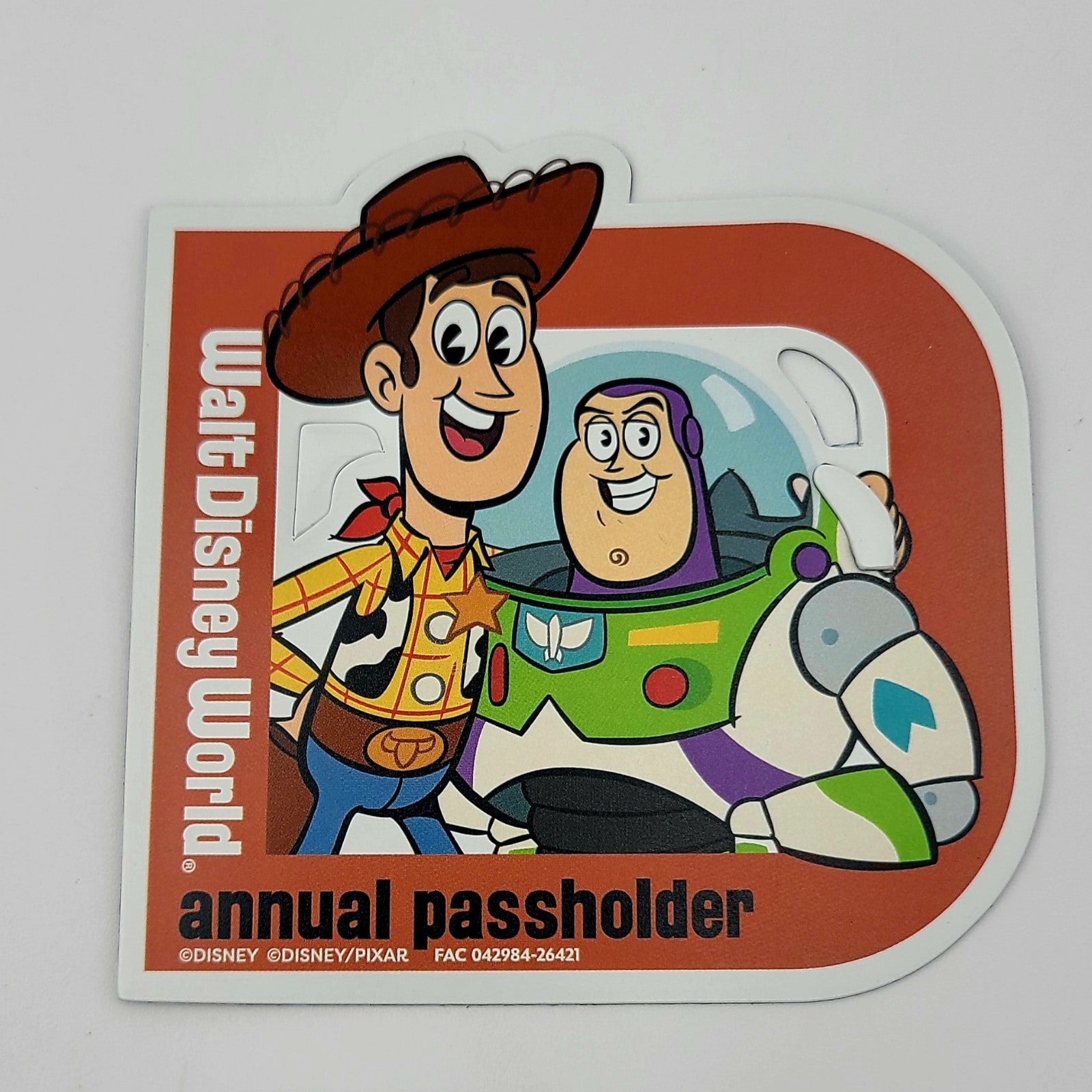 2026 Disney Parks WDW Authentic Annual Passholder AP Magnet Buzz Woody Toy Story