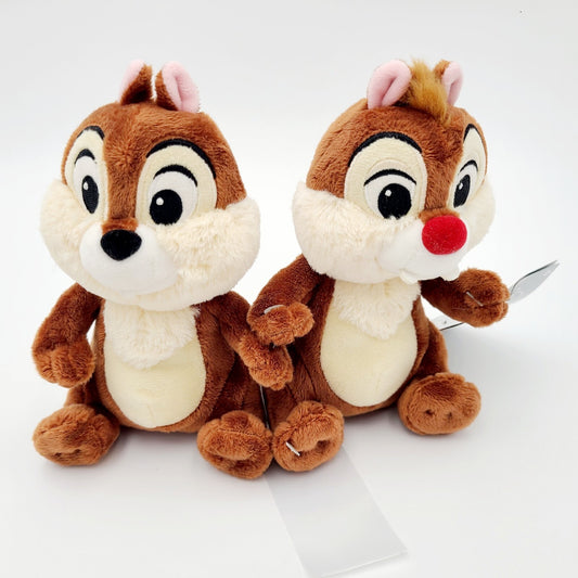 Disney Parks Chip & Dale 6.5 Inch Mini Bean Bag Plush Set Of Two New