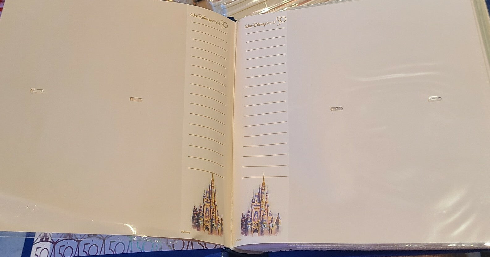 2021 Walt Disney World Parks 50th Anniversary Castle Photo Album Walt Mickey New