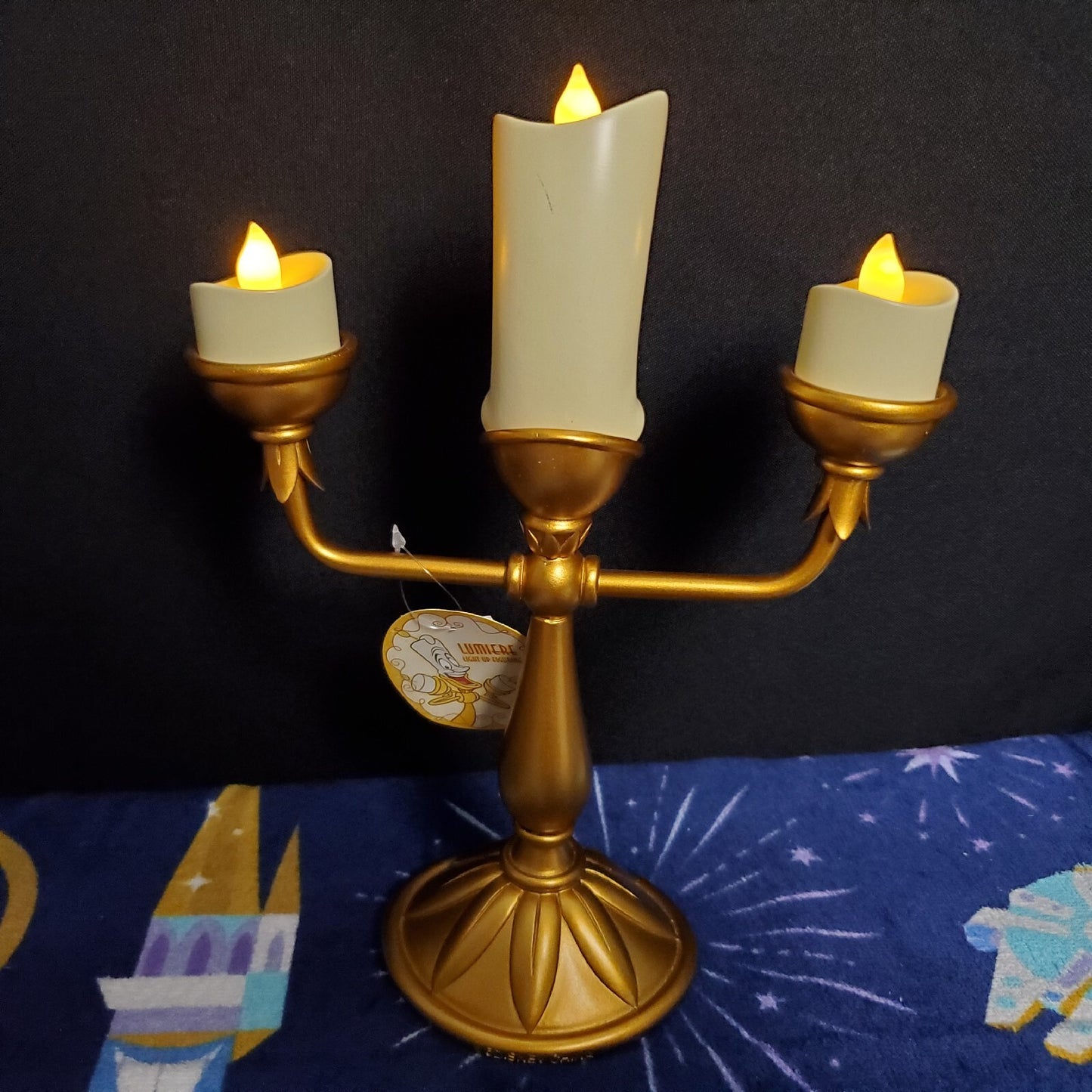NEW Disney Parks Beauty And The Beast Lumiere Light Up Candelabra Figure 11”