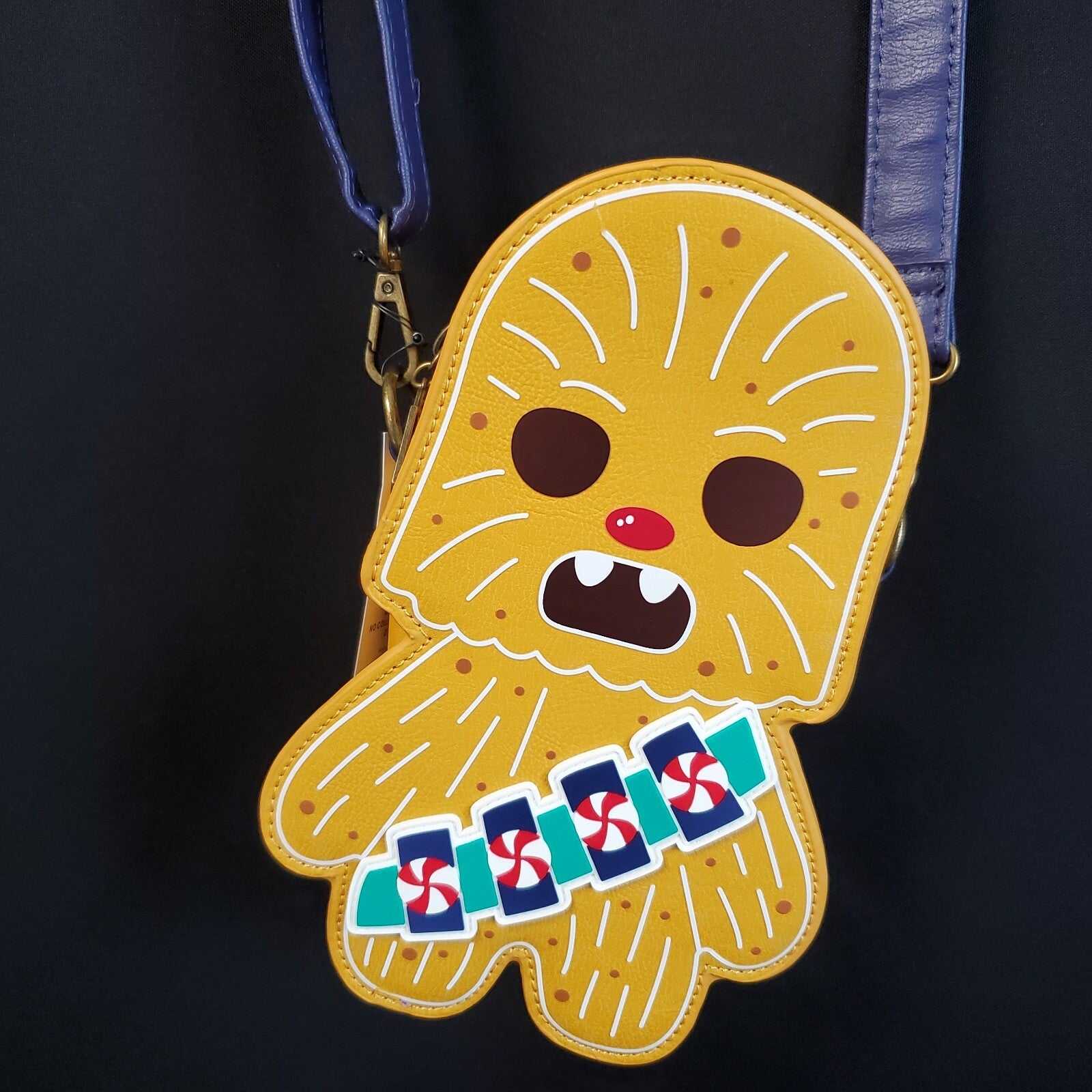 Disney Parks Star Wars Gingerbread Christmas Loungefly Chewbacca Shoulder Bag