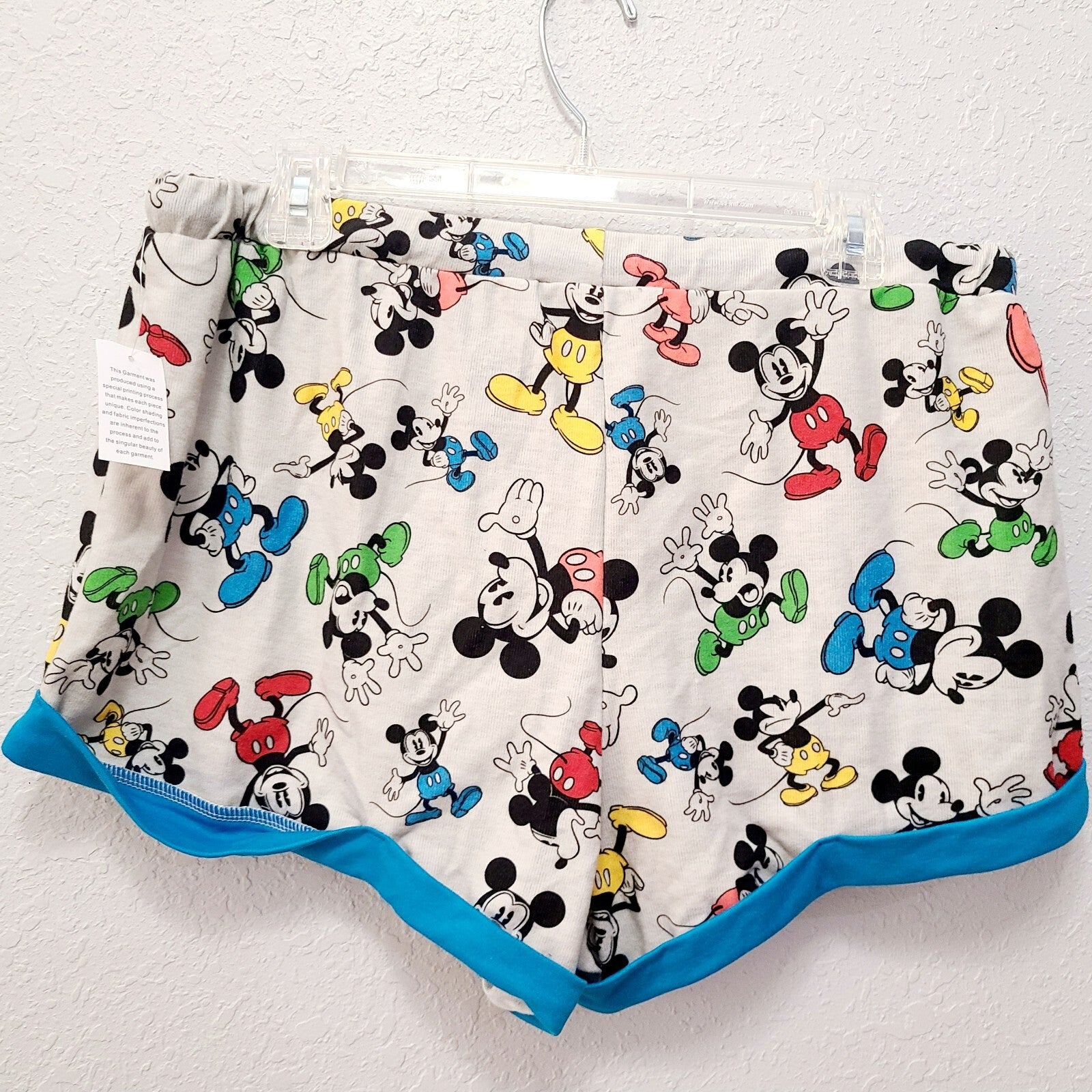 XL Walt Disney World Parks Mickey Mouse Lounge Sleep Shorts Women’s Blue Red NEW