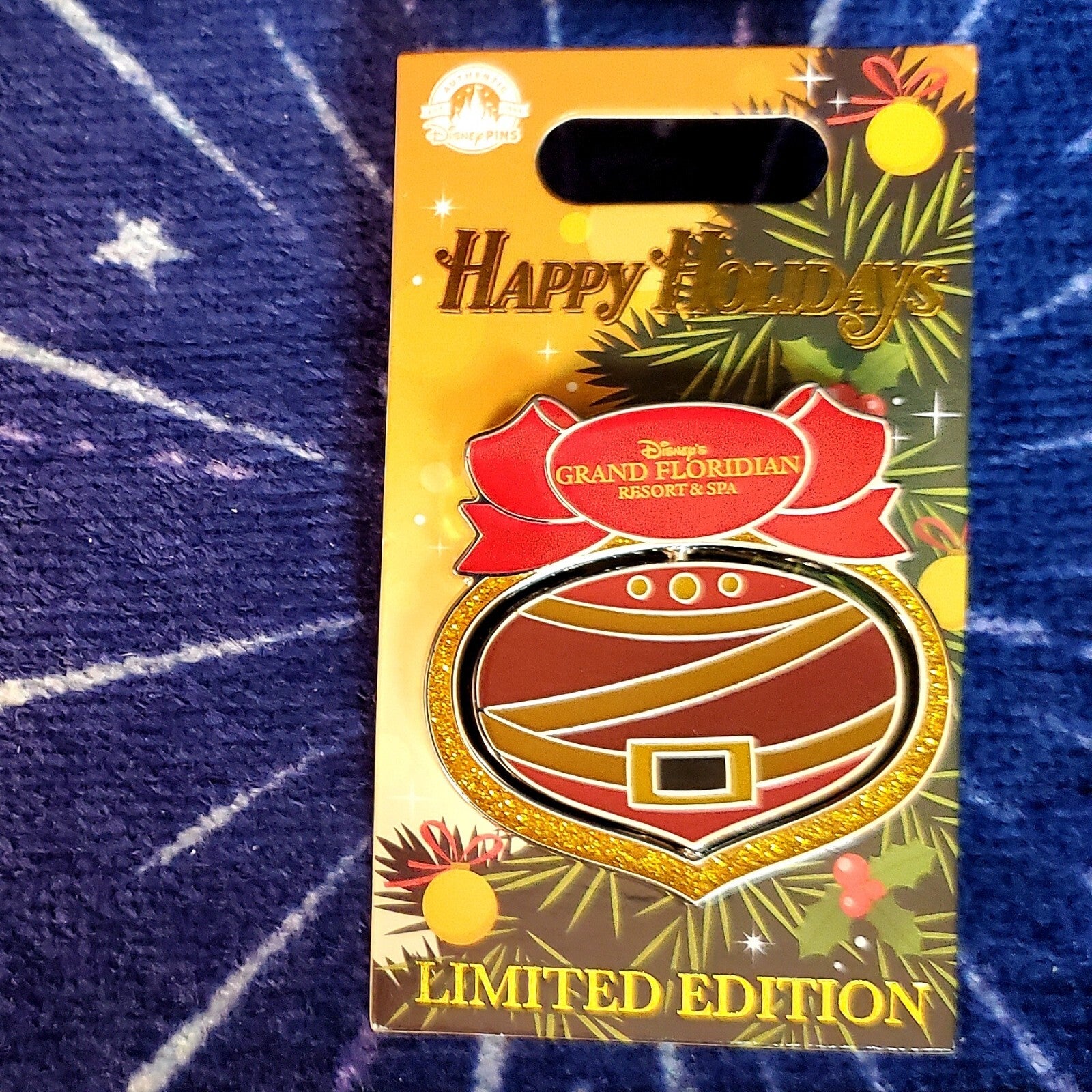 Grand Floridian Resort Pin Beauty Beast Gaston Disney Parks Happy Holidays 2022