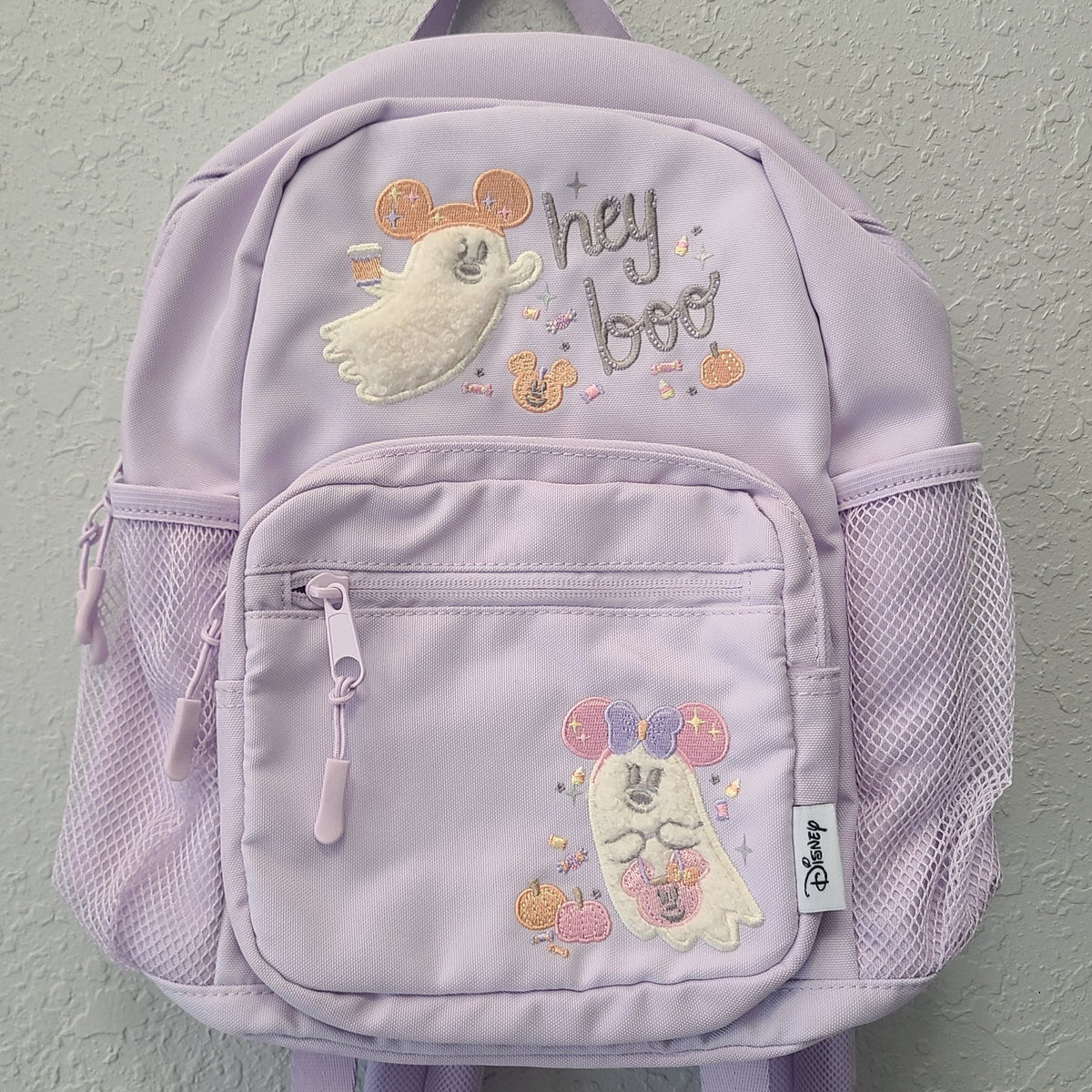 2026 Disney Parks Halloween Minnie Ghost Hey Boo Pastel Purple Mini Backpack NWT