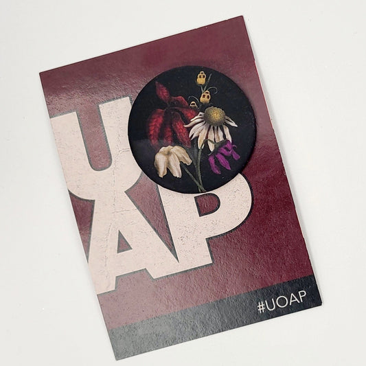 Universal Studios UOAP Halloween Horror Nights Flowers w/ Skulls Button Pin 2025