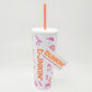 RARE Dunkin’ Donuts Coffee Summer 2026 TUMBLER White w/Straw Pink Crab Shark NWT