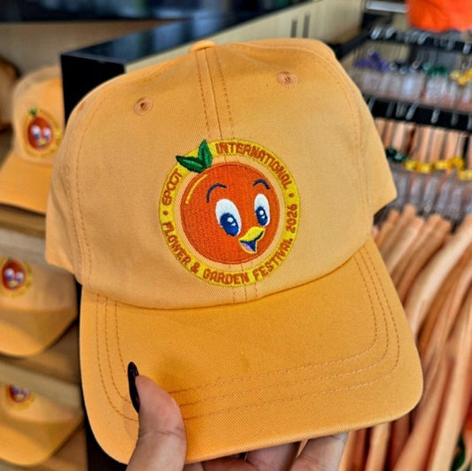 2026 Disney Parks Epcot Flower & Garden Orange Bird Adult Baseball Hat Cap NEW