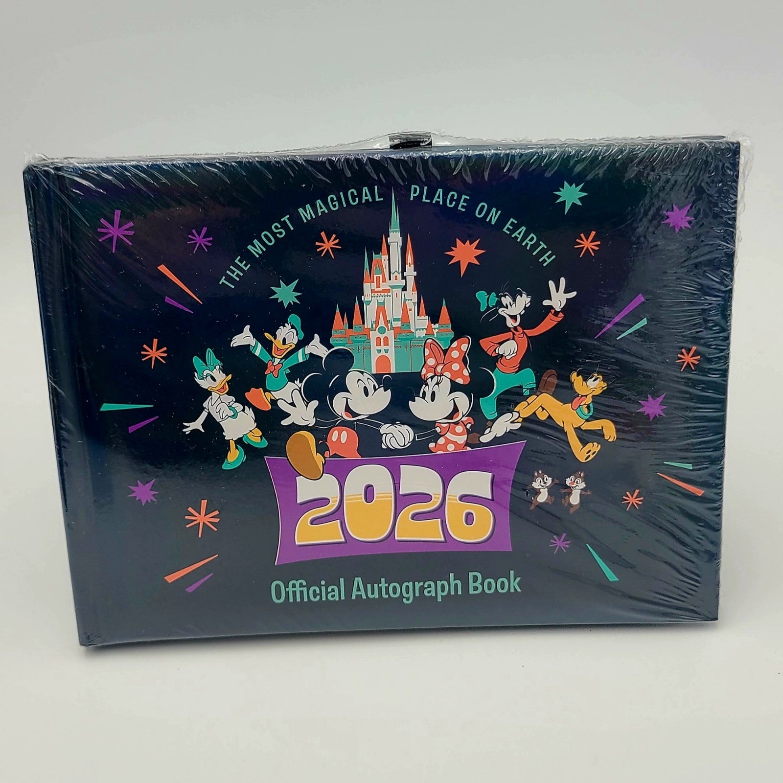 Disney Parks 2026 WDW Mickey Mouse Autograph Book Holds 24 Photos Album NEW