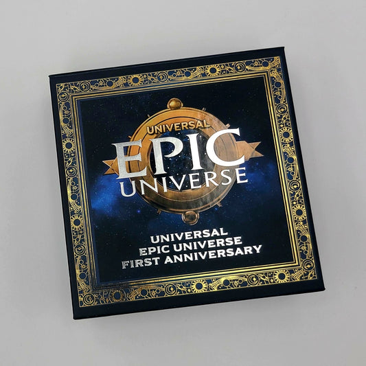 2026 Universal Orlando Epic Universe First Anniversary Year Coin Medallion Box