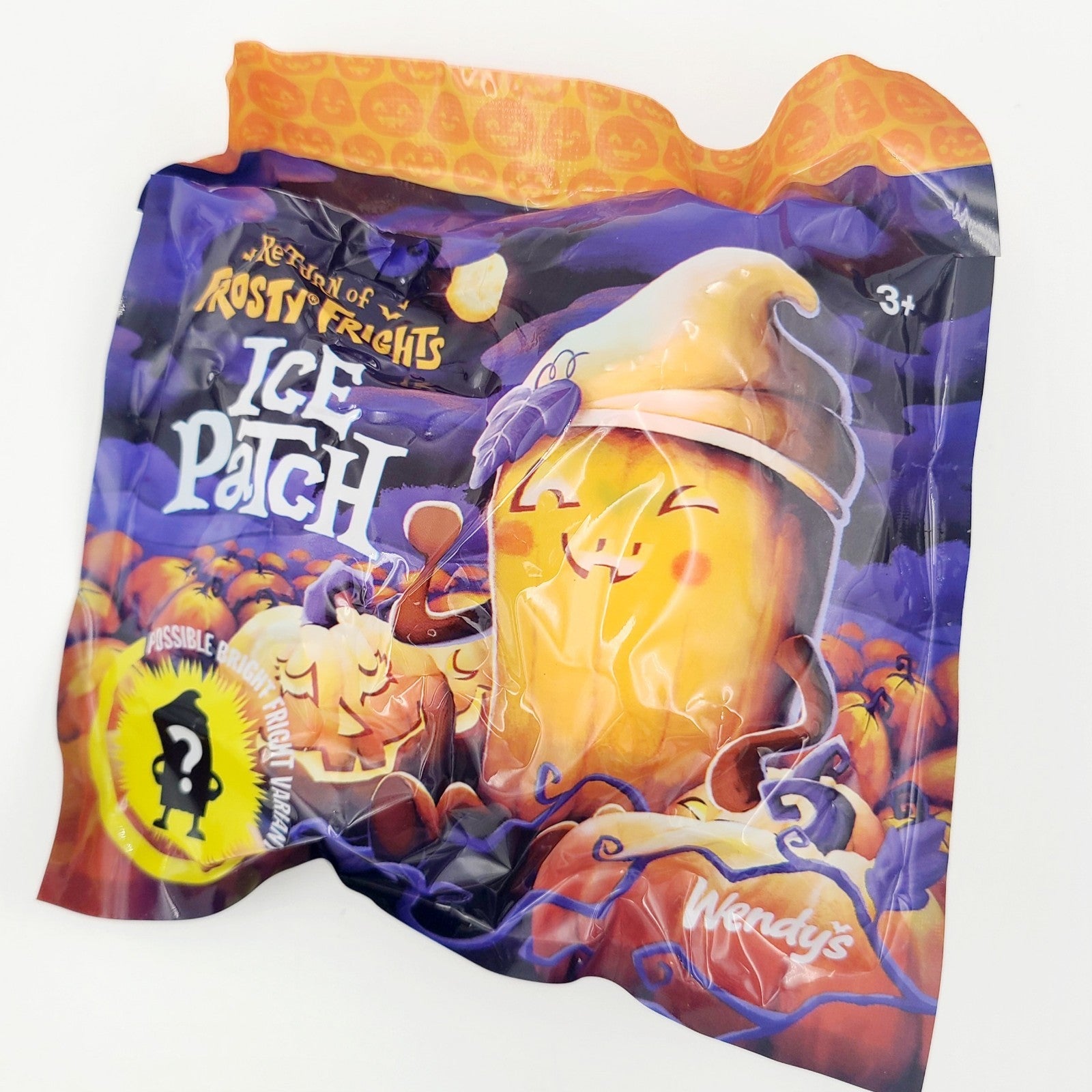 WENDYS FROSTY FRIGHTS 2025 Ice Patch Semi-Sealed Normal Variant Kids Meal Orange