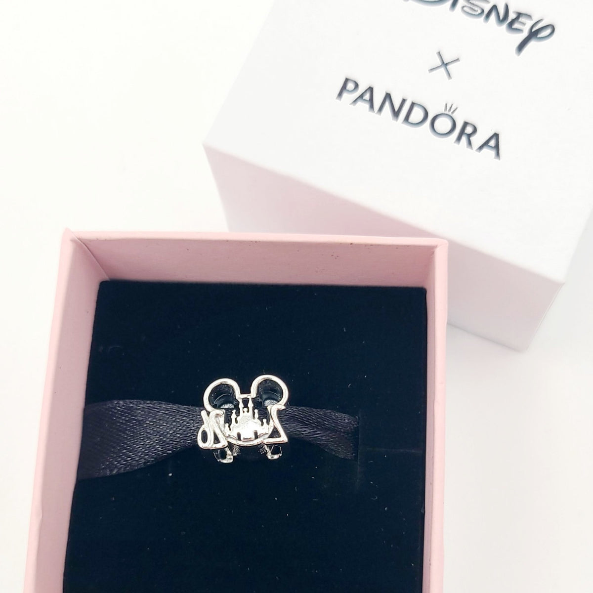 Disney Parks Pandora 2026 Mickey Castle Charm Opalescent Double Sided Exclusive