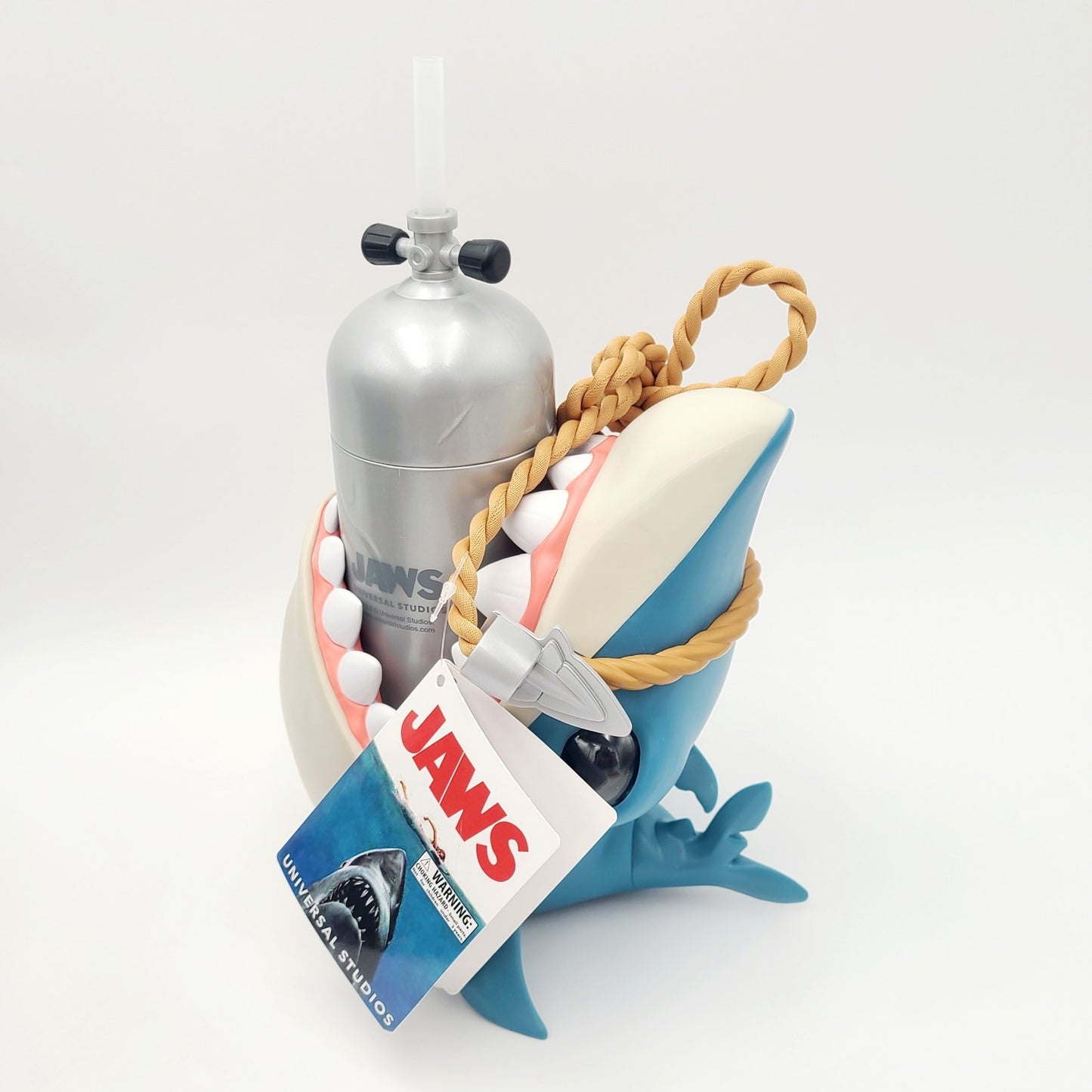 NEW 2026 Universal Studios Jaws Sipper Cup Shark & Scuba Tank Carrier Rope NWT