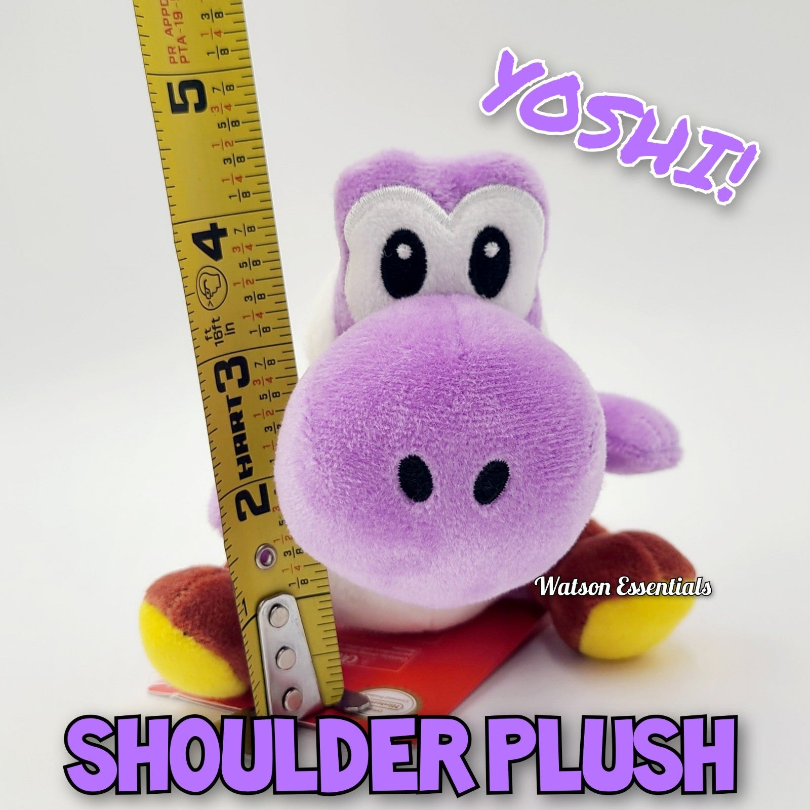 Epic Universal Studios Super Nintendo World PURPLE Yoshi Shoulder Magnet Plush