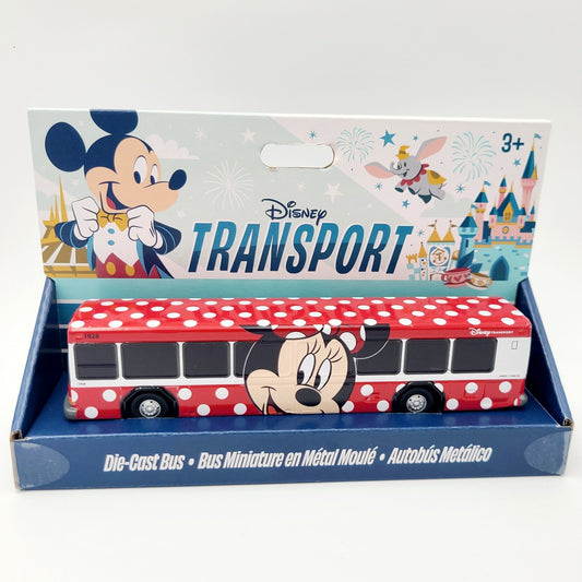 2025 Walt Disney World Parks Transport Diecast Bus Minnie Mouse New Toy Small