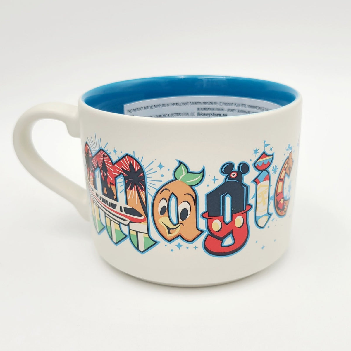 2026 Disney Parks Magic Kingdom Character Letters Coffee Mug 14 Oz. Monorail WDW