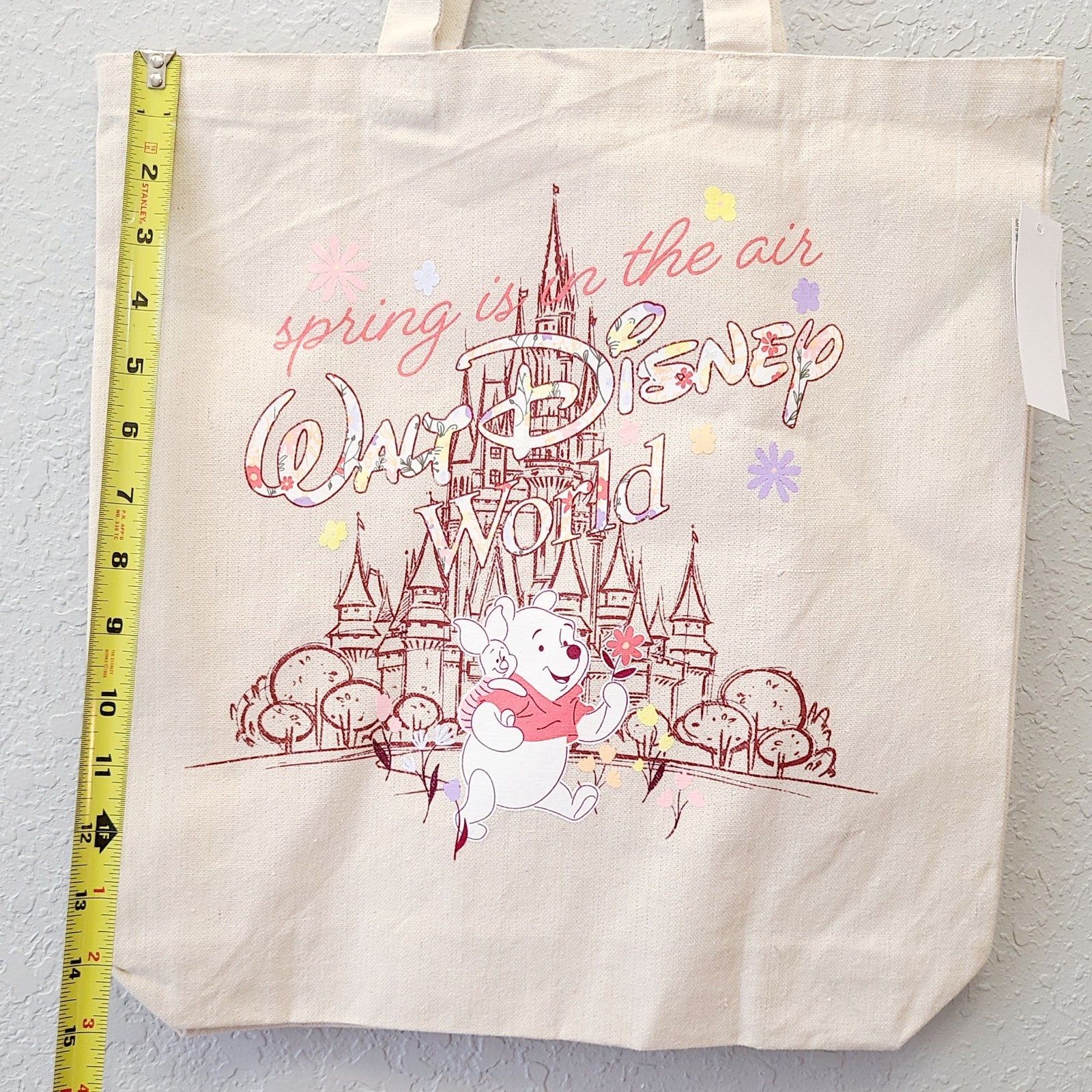 2026 Walt Disney World Park Winnie the Pooh Spring is in the Air Tote Bag Piglet