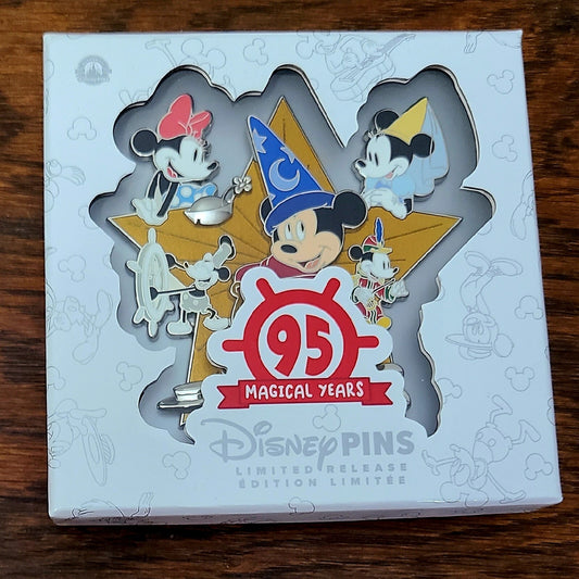 2023 Disney Parks Mickey Mouse 95th Anniversary 95 Magical Years Jumbo LE Pin