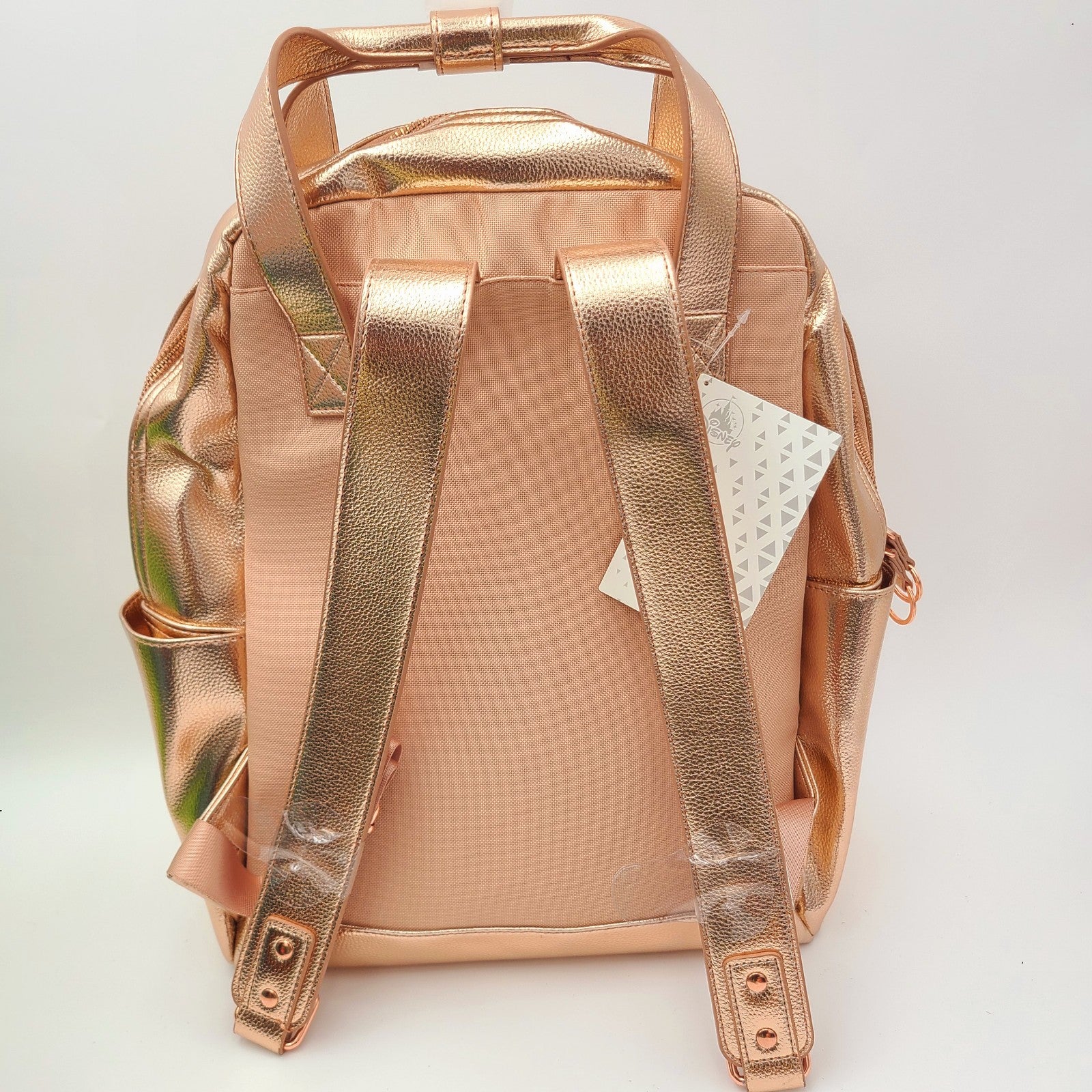 Walt Disney World Parks Rose Gold Icon Flair Pin Trader Backpack Bag Minnie NEW