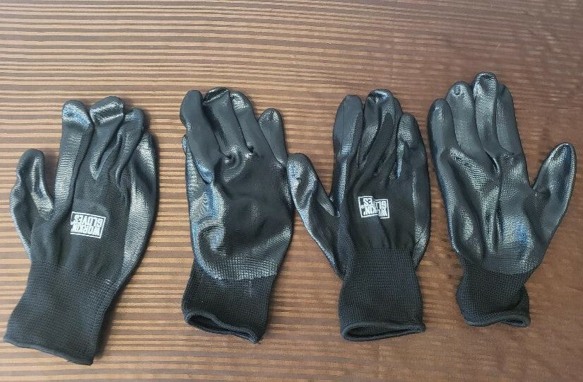 12 PAIRS Large Reusable Breathable Utility Gloves Working Auto Nitrile Coated