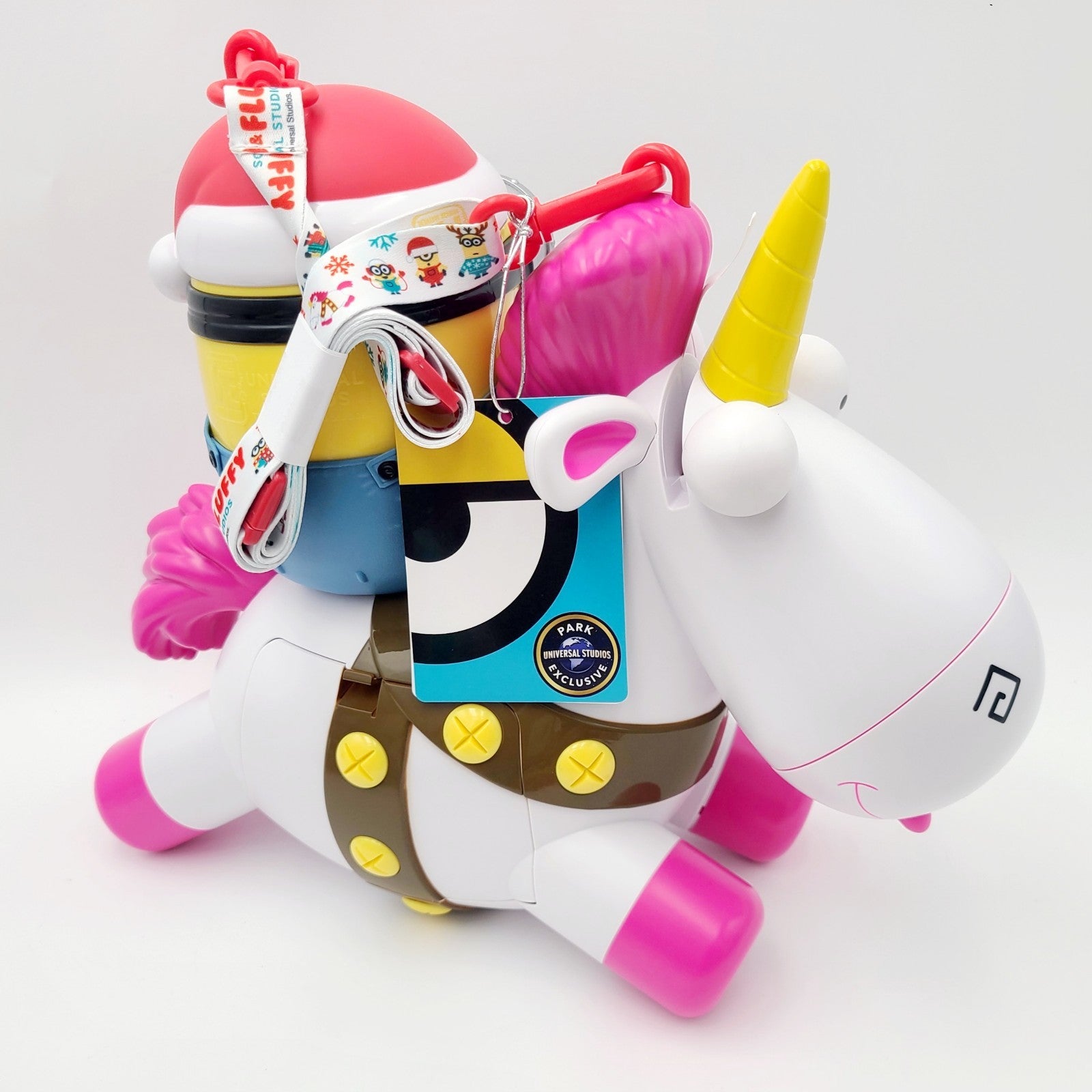 Universal Studios Despicable Me Santa Minion Unicorn Christmas Popcorn Bucket