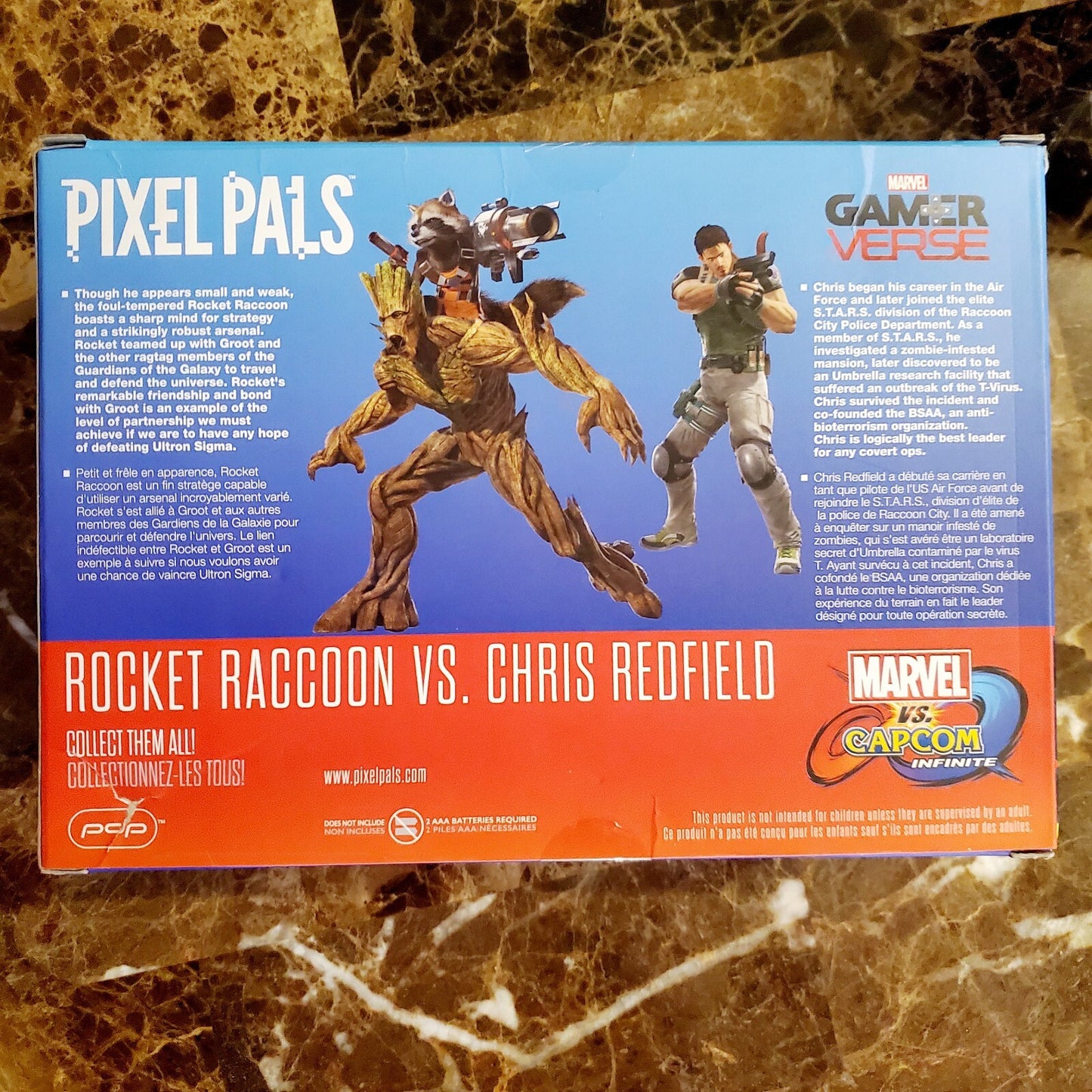 NEW Pixel Pals Marvel vs Capcom Infinite Rocket Raccoon vs. Chris Redfield Gamer
