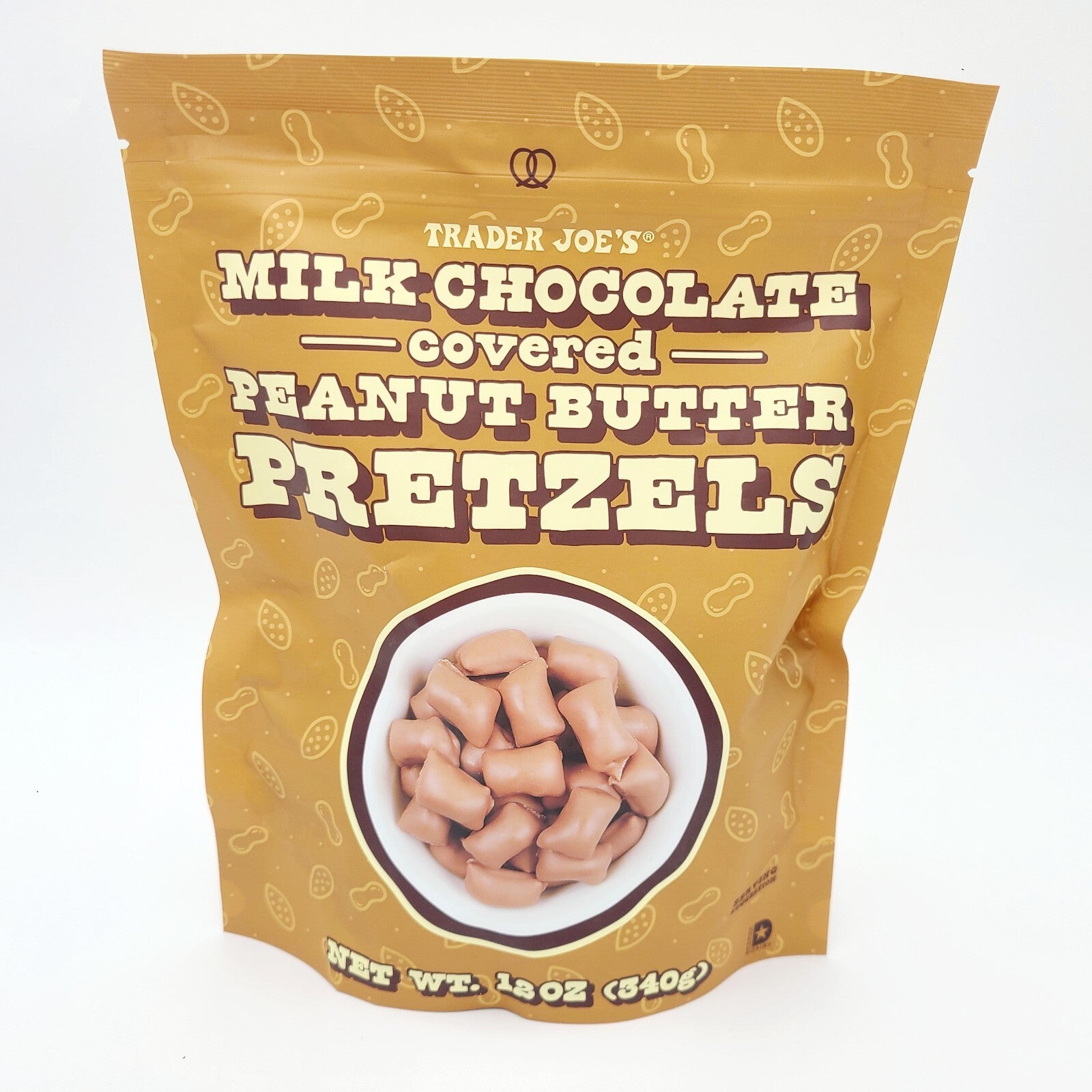 *2 Pack* Trader Joe's Milk Chocolate Covered Peanut Butter Pretzels 12 oz each