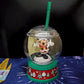 IN HAND Disney Parks 2022 Holiday Christmas Santa Mickey Snow Globe Sipper Cup