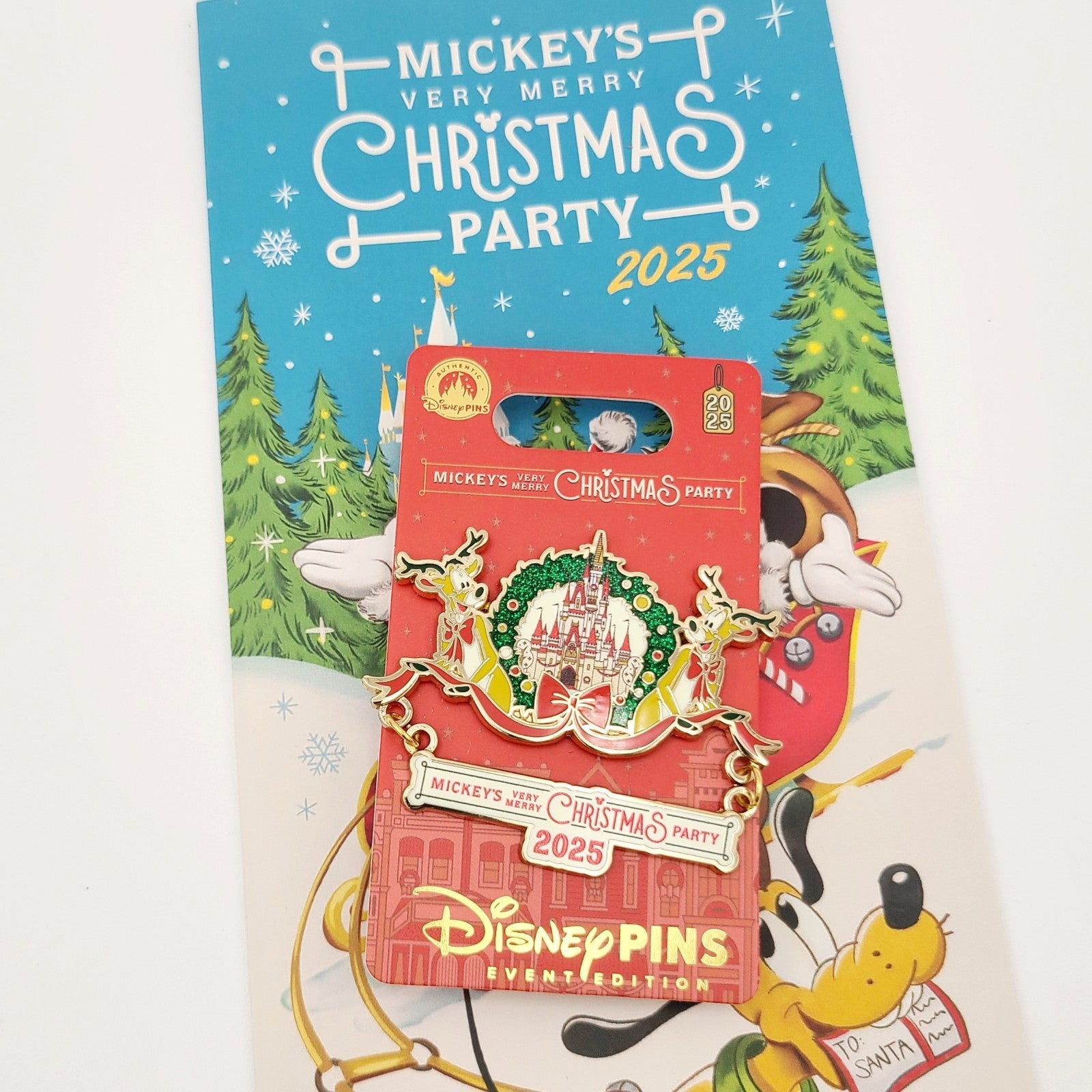 2025 Disney Parks Mickey’s Very Merry Christmas Party Reindeer Dangle Pin LE EE