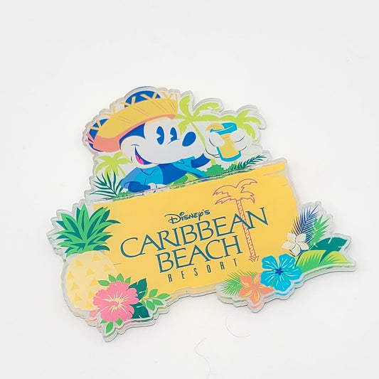 *Magnet* 2025 Disney World Parks Caribbean Beach Resort Mickey Mouse Acrylic NEW