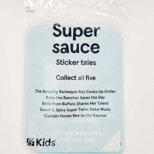 NEW Chick-fil-A Kids Super Sauce Sticker Tales Rosa Rancher Saves The Day CFA