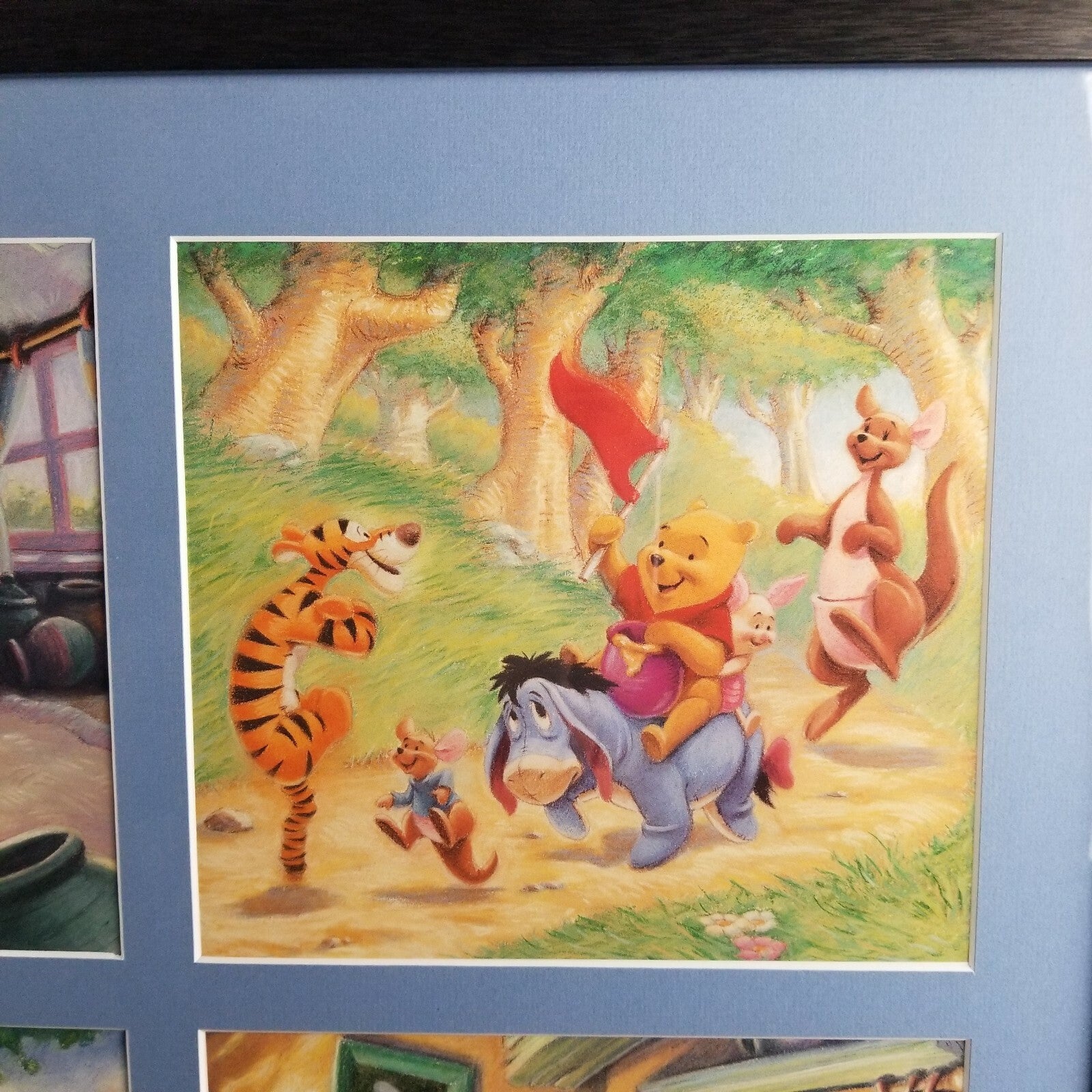 SIGNED/Autographed Disney Parks Winnie the Pooh Framed Art Artwork Piglet Roo