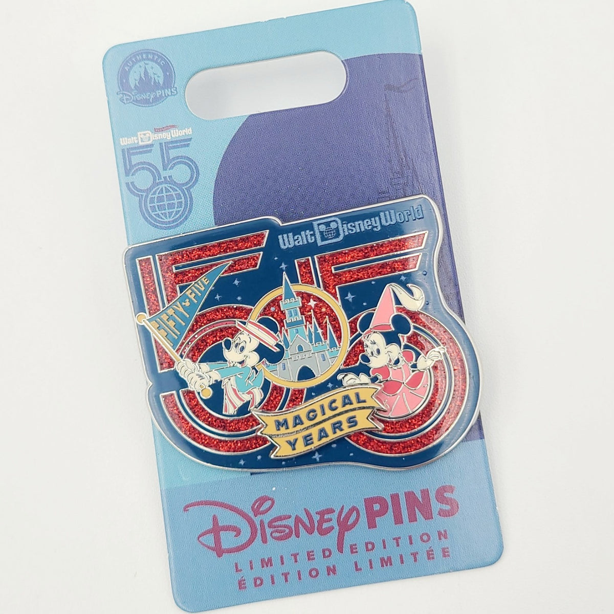 2026 Disney Parks Walt Disney World 55th Anniversary Mickey & Minnie LE 5000 Pin