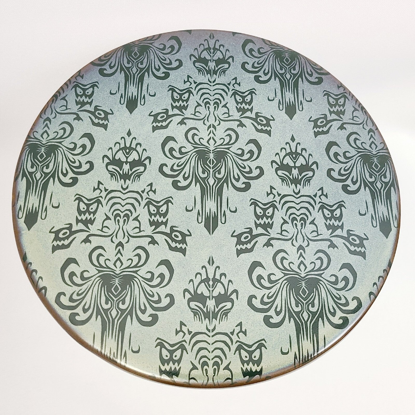 NEW Disney Parks The Haunted Mansion Gargoyle Wallpaper Porcelain Cake Stand