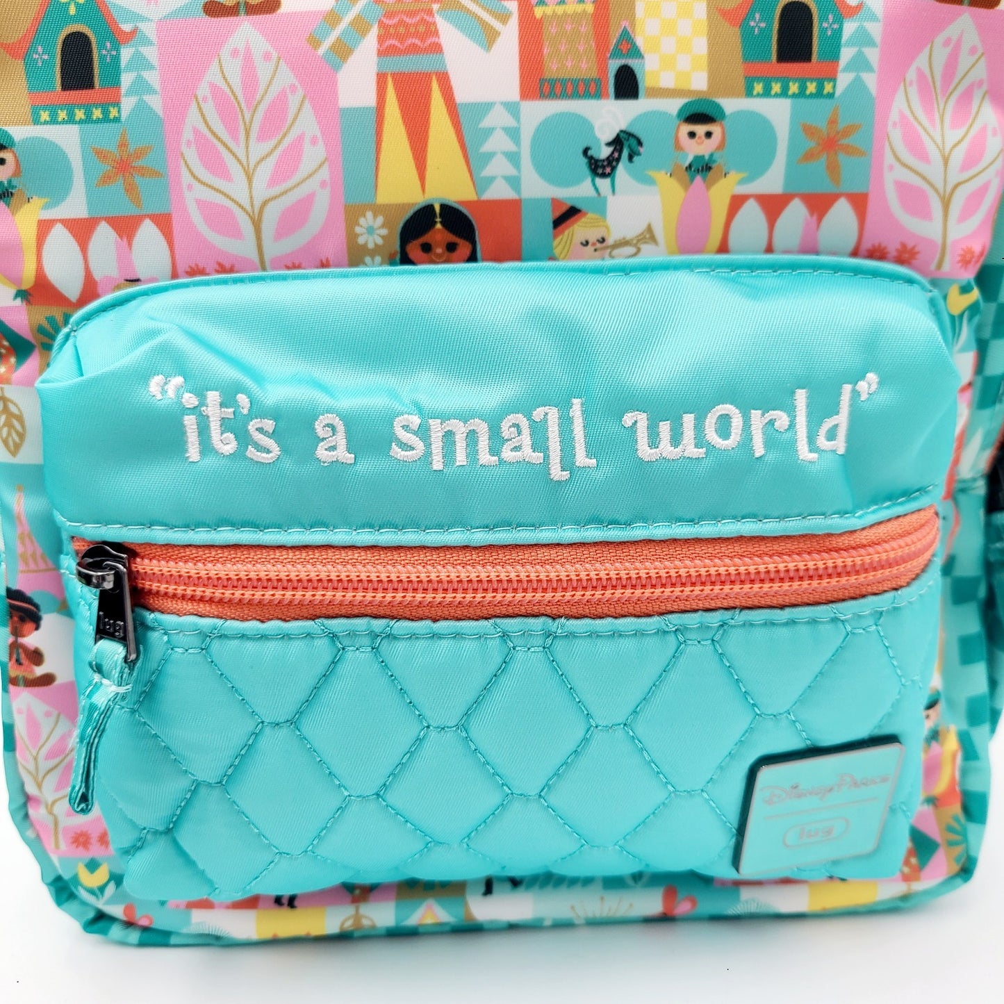 *Actual Placement* Walt Disney World Parks It’s A Small World Lug Bag Backpack
