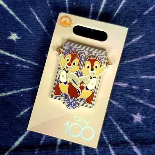 2023 Walt Disney World Park 100 Years Wonder Anniversary Chip N Dale LR Pin D100