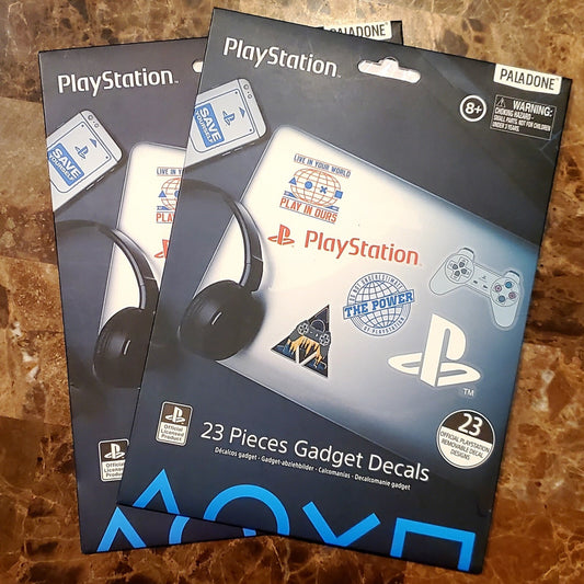 NEW 2 Pack Playstation Gadget Decals Pack Paladone Removable 23 Pcs