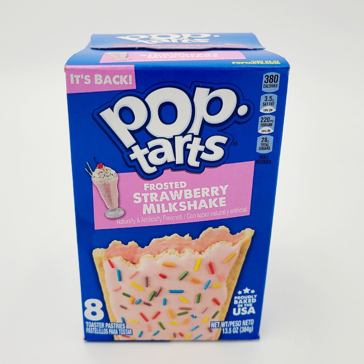 *2 Boxes* Kelloggs Frosted Strawberry Milkshake Pop Tarts 16 Toaster Pastries