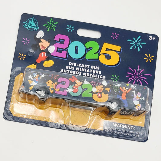 NEW 2025 Disney Park Diecast Bus Transport Year Dated Mickey Minnie Pluto Donald