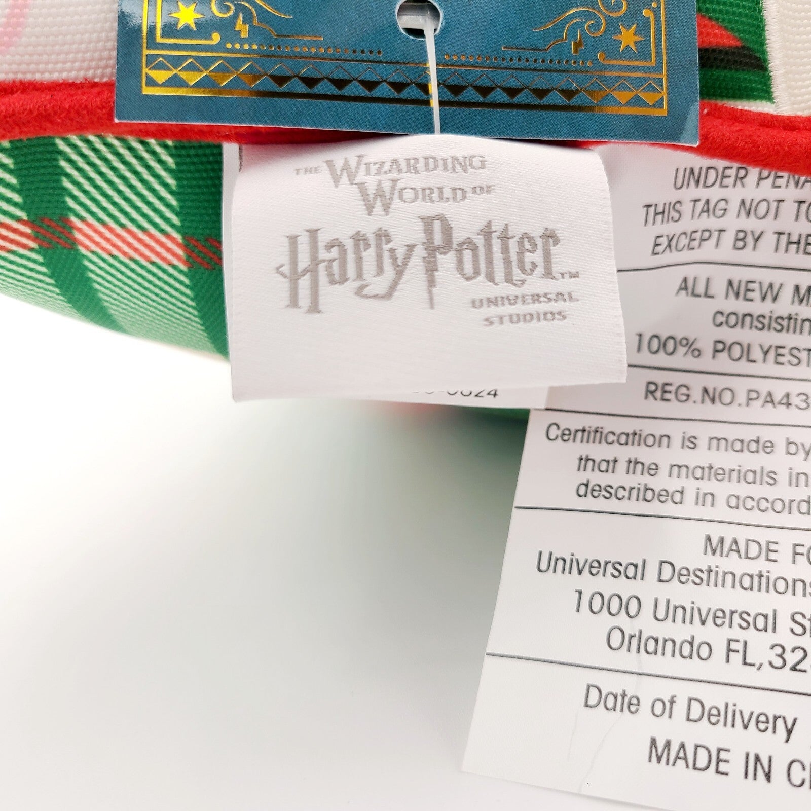2024 Universal Studios Wizarding World Harry Potter Hogsmeade Christmas Pillow