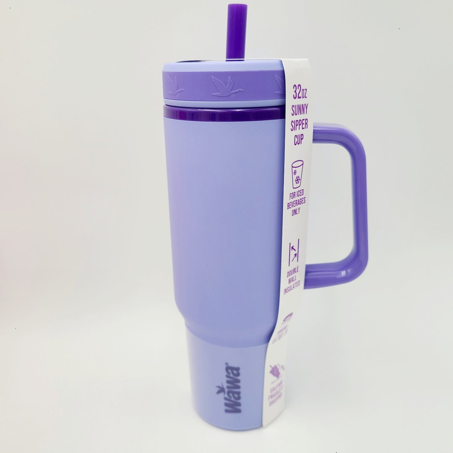 *Set of 4* Wawa Tumbler Mug w/Handle 32 Oz ICED BEVERAGE Teal Pink Purple Yellow