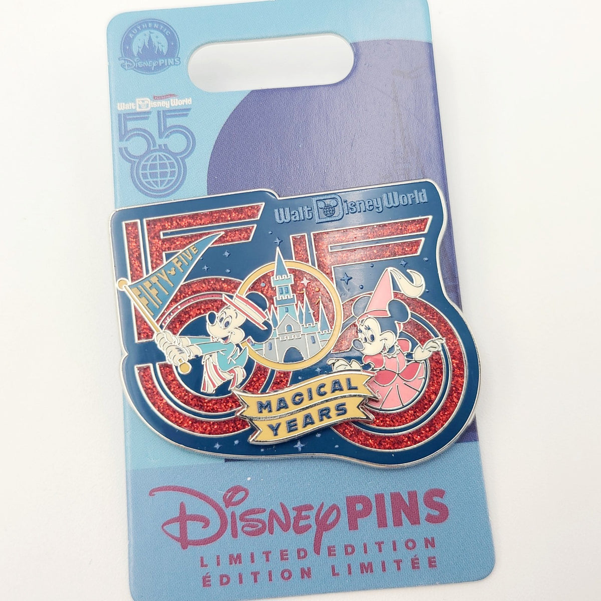 2026 Disney Parks Walt Disney World 55th Anniversary Mickey & Minnie LE 5000 Pin