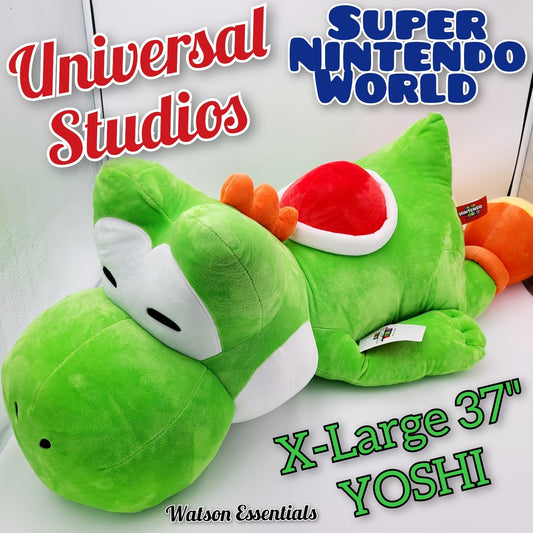 LARGE Yoshi Nintendo World Sleeping Plush Cushion Pillow Green Universal Epic 37